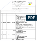 Class 8, PT 4, Written Syllabus 2023-24