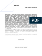 Carta de Exposición de Motivos