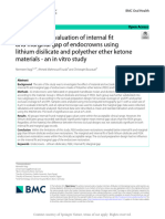 Comparative Evaluation of Internal Fit and Margina