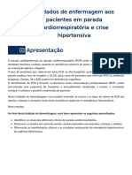 Cuidados de Enfermagem Aos Pacientes em Parada Cardiorrespiratória e Crise Hipertensiva