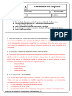 Avaliação de Pesquisa - Atendimento Pré - Hospitalar CT