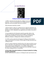 Welding Procedure Specifications