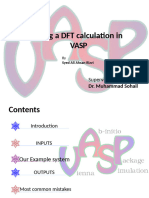 DFT Using VASP