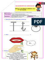 Reforzamiento Com Leemos y Escribimos Palabras Con T de Tomate