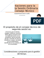 Orientaciones para La Segunda Sesión Ordinaria Del Consejo