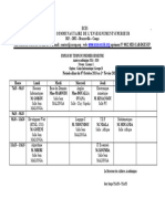 Emploi Du Temps Du Premier Semestre Année Académique 2024 - 2025 Niveau: Licence 1 Option: Génie Informatique/ Groupe B