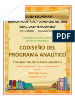 Coodiseño Del Plan Analitico Ciencias