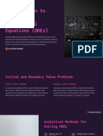 Introduction To Ordinary Differential Equations ODEs