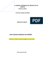 Informe de Síntesis Del Sïnodo en Español