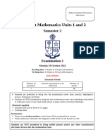 11SMA S2 2022 Exam 1 Solutions