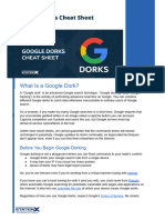 Google Dorks Cheat Sheet