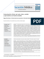 Comunicación Clínica: Por Qué, Cómo, Cuándo y Qué (Núcleo Curricular) Enseñar