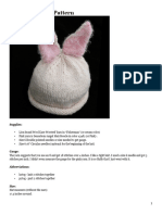 Knit Bunny Hat Pattern