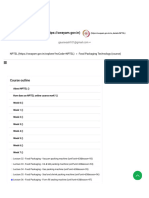 Food Packaging Technology - Unit 10 - Week 7