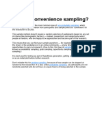 What Is Convenience Sampling