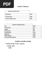 Janette Finances