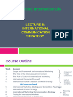 Lecture 8 International MKT