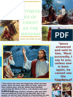 Witness Es of Christ As The Messiah: Lesson 4 For October 26, 2024