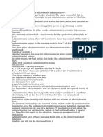 5.3 The Classes of Administrative Action 5.3.1 The Three Classes of Administrative Action and The Distinctive Characteristics of Each