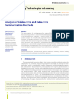 Analysis of Abstractive and Extractive Summarizati