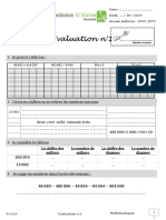 Maths - 4.A.E.P - EVALUATION #01