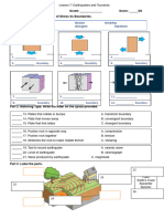 Lesson 7. Earthquake and Tsunamis Worksheet