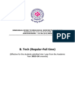 JNTUA B.Tech - CSE AI ML R23 I II Year Course Structure and Syllabus