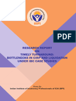 Timely Turnaround Bottleneck in Cirp and Liquidation Under Ibc