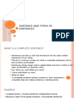 Sentence and Types of Sentences