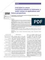 2021 - Medicinal Plant in Cancer Pharmaceutical Industry in Indonesia A Systematic Review On Applications and Future Perspectives