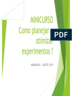 01 MINICURSO Como Planejar e Otimizar Experimentos Modo