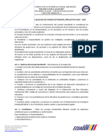 Reglamento para La Eleccion de Consejo Estudiantil Año Lectivo 2024