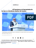 Jorge Rodríguez - El Fascismo Es La Herramienta de Los Que Se Consideran Dueños Del Mundo - teleSUR