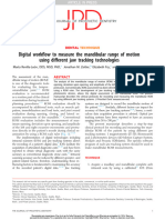 Digital Workflow To Measure The Mandibular Range of Motion Using Different Jaw Tracking Technologies