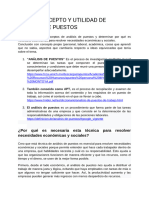 3.1.2 Concepto y Utilidad de Análisis de Puestos