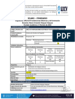 Silabo Itinerario de Instalaciones Electricas - 2T - 2024