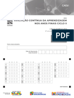 Avaliação Contínua Da Aprendizagem Nos Anos Finais Ciclo Ii: Caderno