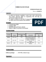 Suresh Curriculum Vitae