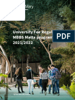 MBBS Malta Fee Regulations Policy 2021