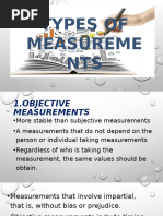 Millana - Types of Measurements