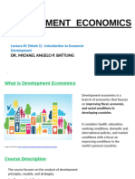 Lectures 1 - Dev Econ - Introduction To Economic Development