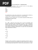 Lista Exercicio Probabilidade