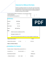 Calculate Quantities of Materials For Different Mix Ratio of Concrete Edit