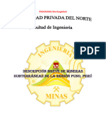 Descripcion de Mineras Subterraneas Puno