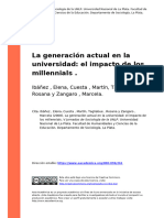 Ibanez, Elena, Cuesta, Martin, Tagl (..) (2008) - La Generacion Actual en La Universidad El Impacto de Los Millennials