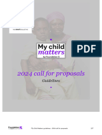 My Child Matters 2024 Call For Proposals Guidelines