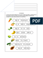 Atividade Sobre Alimentação