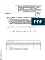 Devoir de Contrôle N°5 - Algorithmique Et Programmation - Bac Info (2008-2009) MR B Baya Hassen