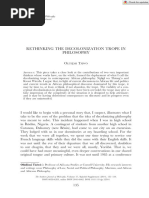 The Southern J of Philosophy - 2019 - Táíwò - Rethinking The Decolonization Trope in Philosophy