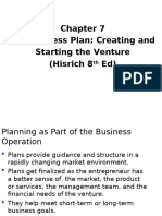 Lecture Chap 7 Hisrich The Business Pan